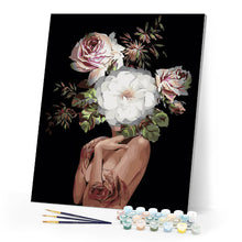 Afbeelding in Gallery-weergave laden, Schilderen op Nummer - Vrouw en gezicht van bloemen