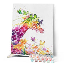 Afbeelding in Gallery-weergave laden, Schilderen op Nummer - Moderne en kleurrijke giraffe