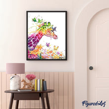 Afbeelding in Gallery-weergave laden, Schilderen op Nummer - Moderne en kleurrijke giraffe