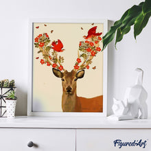 Afbeelding in Gallery-weergave laden, Schilderen op Nummer - Herten en vogels
