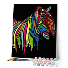 Afbeelding in Gallery-weergave laden, Schilderen op Nummer - Kleurrijke zebrakunst
