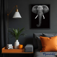 Afbeelding in Gallery-weergave laden, Schilderen op Nummer - Olifant wit en zwart