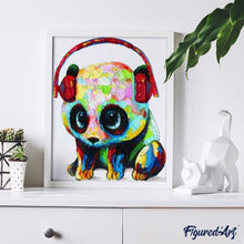 Afbeelding in Gallery-weergave laden, Schilderen op Nummer - Panda met koptelefoon