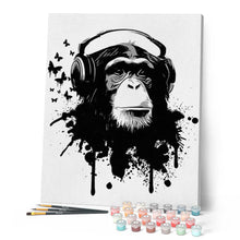 Afbeelding in Gallery-weergave laden, Schilderen op Nummer - Gorilla met koptelefoon