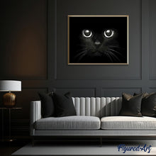 Afbeelding in Gallery-weergave laden, Schilderen op Nummer - Zwarte kat hoofd