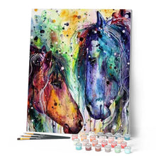 Afbeelding in Gallery-weergave laden, Schilderen op Nummer - Twee paarden kleuren