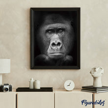 Afbeelding in Gallery-weergave laden, Schilderen op Nummer - Gorilla zwart-wit
