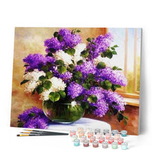 Afbeelding in Gallery-weergave laden, Schilderen op Nummer - Paarse vaas met bloemen