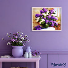 Afbeelding in Gallery-weergave laden, Schilderen op Nummer - Paarse vaas met bloemen
