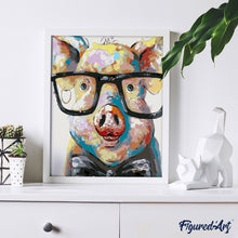 Afbeelding in Gallery-weergave laden, Schilderen op Nummer - Varken met bril