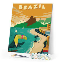 Afbeelding in Gallery-weergave laden, Schilderen op Nummer - Reisposter Brazilië