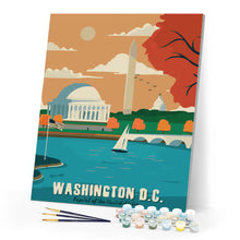 Afbeelding in Gallery-weergave laden, Schilderen op Nummer - Reisposter Washington D.C
