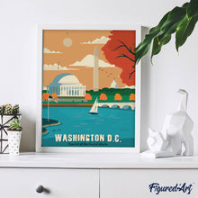 Afbeelding in Gallery-weergave laden, Schilderen op Nummer - Reisposter Washington D.C