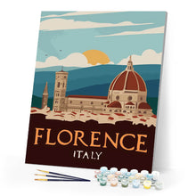 Afbeelding in Gallery-weergave laden, Schilderen op Nummer - Reisposter Florence, Italië