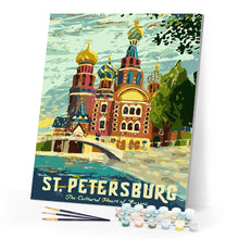 Afbeelding in Gallery-weergave laden, Schilderen op Nummer - Reisposter Sint-Petersburg