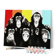 Afbeelding in Gallery-weergave laden, Schilderen op Nummer - Chimpansees