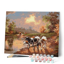 Afbeelding in Gallery-weergave laden, Schilderen op Nummer - Koeien Vintage