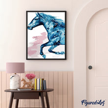 Afbeelding in Gallery-weergave laden, Schilderen op Nummer - Blauw paard