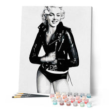 Afbeelding in Gallery-weergave laden, Schilderen op Nummer - Zwart-wit Marilyn Monroe