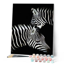 Afbeelding in Gallery-weergave laden, Schilderen op Nummer - Zebra wit en zwart