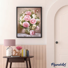 Afbeelding in Gallery-weergave laden, Schilderen op Nummer - Roze en witte bloemen