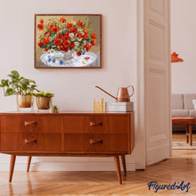 Afbeelding in Gallery-weergave laden, Schilderen op Nummer - Rode bloemen boeket op tafel