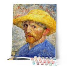 Afbeelding in Gallery-weergave laden, Schilderen op Nummer - Van Gogh Zelfportret met strohoed