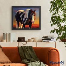 Afbeelding in Gallery-weergave laden, Schilderen op Nummer - Paard zwart en wit