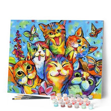 Afbeelding in Gallery-weergave laden, Schilderen op Nummer - Blije katten