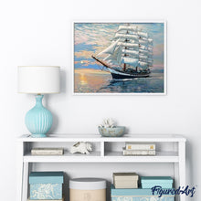 Afbeelding in Gallery-weergave laden, Schilderen op Nummer - Zeilboot Oceaan Landschap