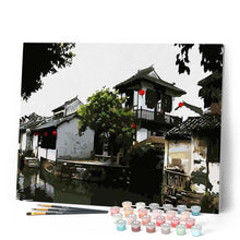 Afbeelding in Gallery-weergave laden, Schilderen op Nummer - Kleine stad in Japan