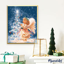 Afbeelding in Gallery-weergave laden, Schilderen op Nummer - Engel tijdens kerst