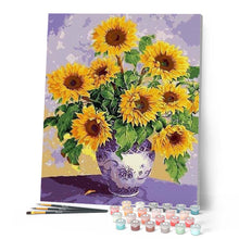 Afbeelding in Gallery-weergave laden, Schilderen op Nummer - Zonnebloemen in oude vaas
