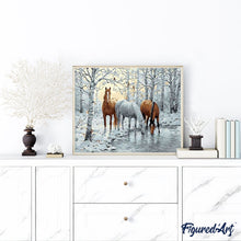 Afbeelding in Gallery-weergave laden, Schilderen op Nummer - Paarden in het Witte Woud