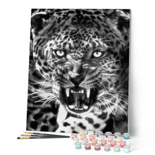 Afbeelding in Gallery-weergave laden, Schilderen op Nummer - Cheetah zwart en wit