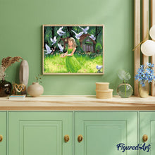Afbeelding in Gallery-weergave laden, Schilderen op Nummer - Jonge dame vogels voeren