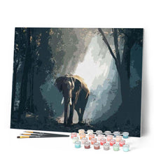 Afbeelding in Gallery-weergave laden, Schilderen op Nummer - Olifant in het donkere bos