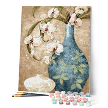 Afbeelding in Gallery-weergave laden, Schilderen op Nummer - Oude fles en bloemen