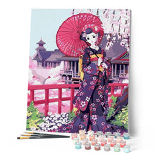 Afbeelding in Gallery-weergave laden, Schilderen op Nummer - Japanse Kimono