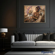 Afbeelding in Gallery-weergave laden, Schilderen op Nummer - Godin en luipaarden