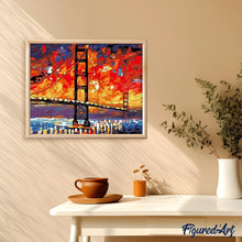 Afbeelding in Gallery-weergave laden, Schilderen op Nummer - San Francisco-brug bij nacht