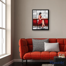 Afbeelding in Gallery-weergave laden, Schilderen op Nummer - Vrouw in rood met wijnglas