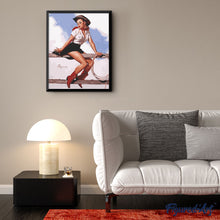 Afbeelding in Gallery-weergave laden, Schilderen op Nummer - Vintage pin-up met lasso