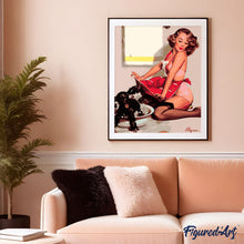 Afbeelding in Gallery-weergave laden, Schilderen op Nummer - Pin-up en haar hond