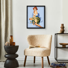 Afbeelding in Gallery-weergave laden, Schilderen op Nummer - Vintage pin-up met boeket
