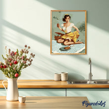 Afbeelding in Gallery-weergave laden, Schilderen op Nummer - Vintage pin-up met picknick