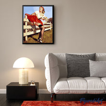Afbeelding in Gallery-weergave laden, Schilderen op Nummer - Vintage pin-up met hek