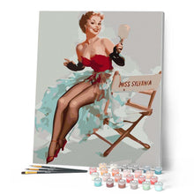 Afbeelding in Gallery-weergave laden, Schilderen op Nummer - Pin-up Mevrouw Sylvania