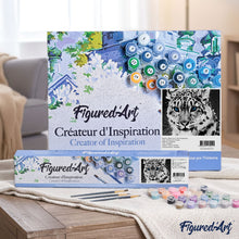 Afbeelding in Gallery-weergave laden, Schilderen op Nummer - Portret van een tijger met blauwe ogen