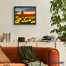 Afbeelding in Gallery-weergave laden, Schilderen op Nummer - Molen en rode en gele tulpen